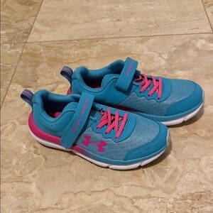 Under Armour Kids' Teal and Pink Sneakers